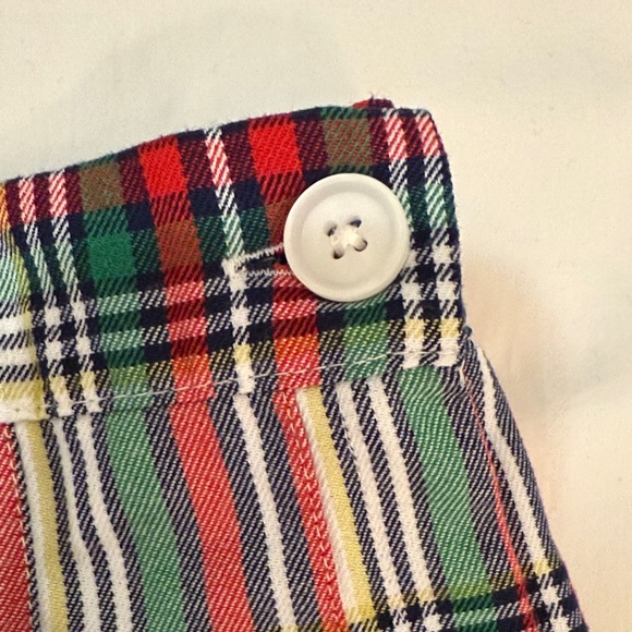 Aerie Pleated Mini Skirt in Red and Green - Picture 5 of 12